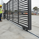 Gray Premium Heavy Duty Sliding Gate Track with 20mm Diameter Raised Running Rail for Concrete Installation