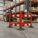 Light Slate Gray High-Performance Modular Barrier System with Reflective Stripes