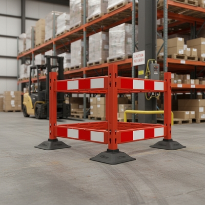 High-Performance Modular Barrier System with Reflective Stripes