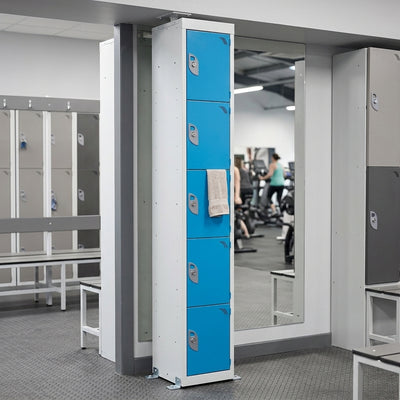 5-Door Metal Storage Locker with Cam Lock