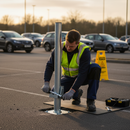 Dark Slate Gray Heavy Duty Removable Parking Post for Secure Vehicle Management