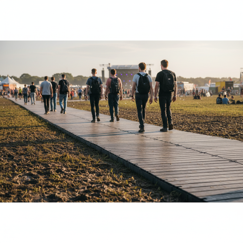 Dark Gray Premium Event Flooring - 80mm x 310mm x 12mm, Heavy Duty Outdoor Solution