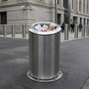 80 litre blast resistant litter bin, grey metal