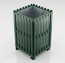 112 Litre Anti-Vandal Square Litter Bin with Galvanised Steel (view 2)
