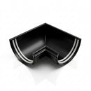 Half Round Aluminium Gutter Angle 90° - 125mm — RAL 9005