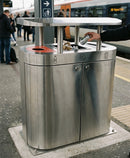 Triple External Recycling Bin with Hood – 270 Litre Capacity