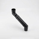 Flush Joint Adjustable Swanneck 63mm Downpipe Connector — Textured Black