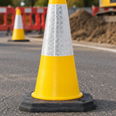 Two-Part Traffic Cone with Reflective Sleeve - 750mm Yellow (view 2)