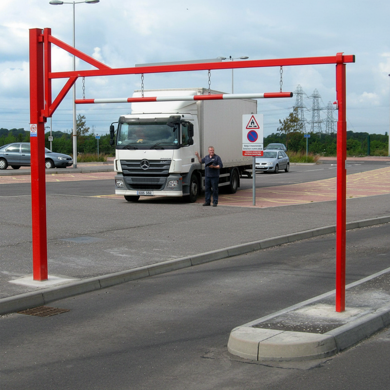 Dim Gray Heavy Duty Swing Height Vehicle Restrictor for Secure Access Control