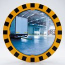 600mm Diameter Polymir Convex Safety Mirror Yellow & Black Frame (view 2)