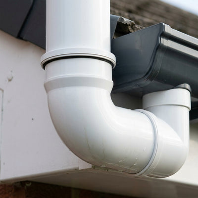 Downpipe Bend 112½° - Arctic White