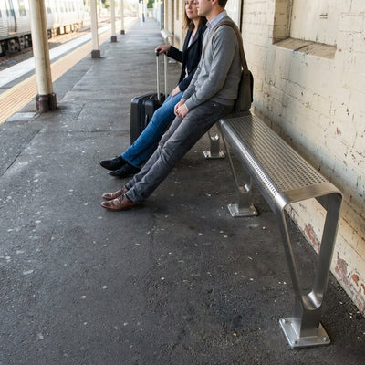 Stainless Steel Perch Bench – 2 & 3-Seater Public Seating