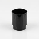 Black Single Downpipe Connector - Gloss Finish (view 2)