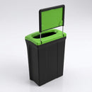 Open Top Recycling Bin – 110 Litre, MDPE, Flat Back (view 2)