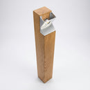 Single LED lighting oak bollard for pathways and public spaces (view 2)