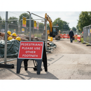 Gray Premium Pedestrian Footpath Sign 600 x 450mm - Durable and Stable