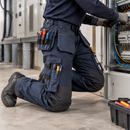 Flame Retardant Arc Flash Work Trousers with Holster Pockets - Navy