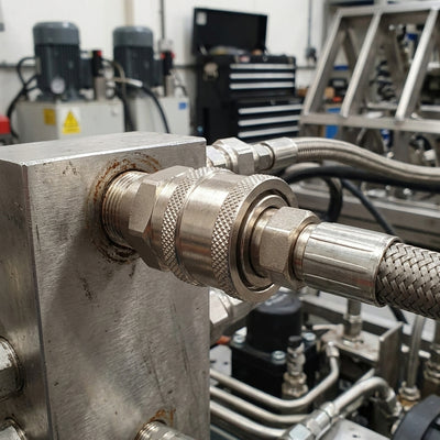 250 Bar QR Coupling, 3/8" BSP Female Thread, Nickel Brass