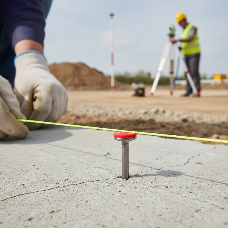 Gray Premium Galvanised Survey Point Nails for Precision Marking