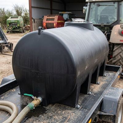 8000 Litre Horizontal Polyethylene Water Tank with 2" BSP Outlet