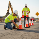 Rosy Brown 750mm Heavy Duty 2-Piece Traffic Cone with High Wind Resistance