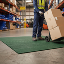 Dim Gray Heavy Duty Duckboard Plastic Mat - Green for Industrial Use