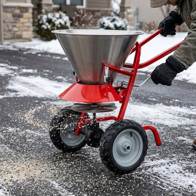 50kg Hand-Push Salt Spreader with Spinning Disk