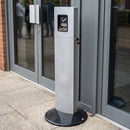 Metropolitan cigarette disposal bin, fire-safe steel, 1800 capacity