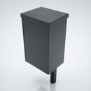 Square Post-Mountable Litter Bin, 56 Litre, Galvanised Steel (view 2)