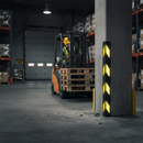 Dark Slate Gray Premium Rubber Corner Guard with Reflective Stripes for Enhanced Safety and Protection