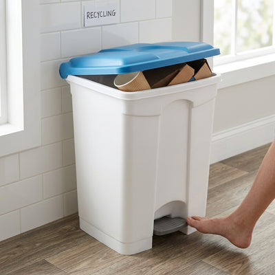 70 litre plastic pedal operated recycling bin