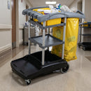 High-capacity cleaning cart 128L with dual caddies