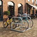 Dim Gray Premium Floor-Fixed Cycle Rack - Heavy Duty Bike Stand