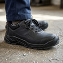 S3L Composite Toe Safety Trainer with Slip-Resistant Sole - Black