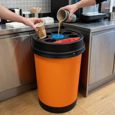 Cup and Liquid Recycling Bin – 120 Litre Capacity with 7.5L Reservoir