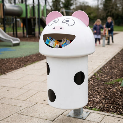 60 Litre Plastic Litter Bin Hooded Top Child-Friendly Design