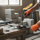 Dark Slate Gray Heavy Duty Ribbed Steel Rod 6mm x 1m for Reinforcement