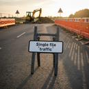 Dark Slate Gray Single File Traffic Quick-Fit Supplementary Plate Diagram 518 - Face Only