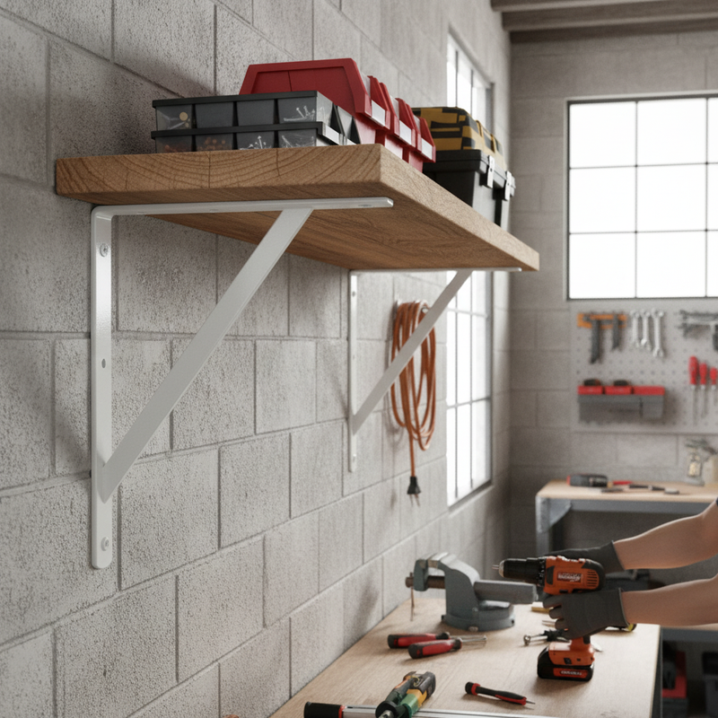 Rosy Brown Premium White Industrial Brackets for Heavy Loads