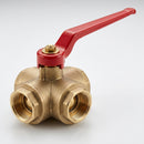 1 1/4" BSP Female 3-Way T Port Ball Valve, 20 Bar (view 2)
