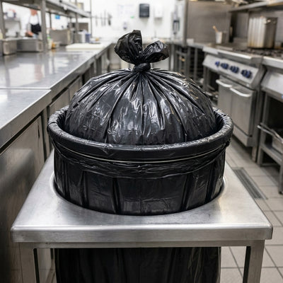 Heavy Duty Black Bin Liners 22" × 33" × 47" – 100 per box