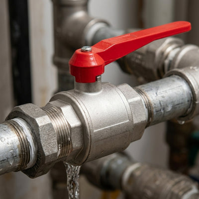1 1/4" BSP Male x Female Plated Brass Lever Ball Valve, 93mm