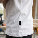 Loose Fit Cotton Crew Neck Work T-Shirt - White