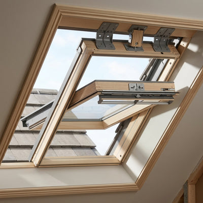 Centre Pivot Pitched Roof Window 3070 Pine Laminated