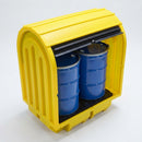 2-Drum Spill Pallet with Lockable Hardcover – 205L Capacity (view 2)