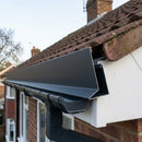 V Return Aluminium Fascia Board 30mm 45° 3m — RAL 7021 (in use)