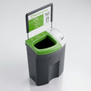 Twin Compartment Recycling Bin 110L with Open & Lift-Up Lids (view 2)