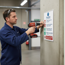 Rosy Brown Premium Fire Action Safety Signs for Emergency Guidance