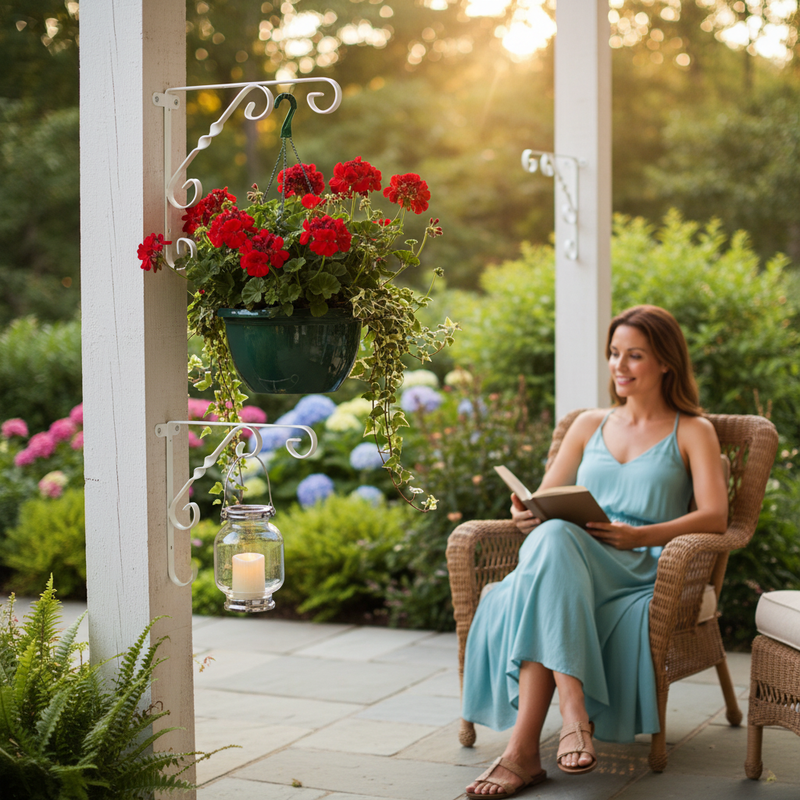 Dim Gray Premium White Ornamental Scroll Brackets for Shelving