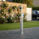 Dark Olive Green Premium Square Retractable Galvanised Steel Padlockable Post - 745mm